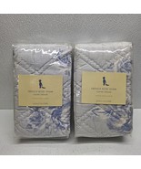 Pottery Barn Kids Blue French Rose Sham Set of 2 Blue Floral Standard - $74.15