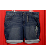LEE Womens 22 Plus Regular Fit Flex Motion Blue Denim Bermuda Shorts Cuf... - €16,05 EUR