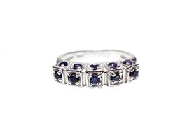 Blue Sapphire Band Natural Sapphire Ring Sapphire Knuckle Ring Blue Sapp... - £31.10 GBP