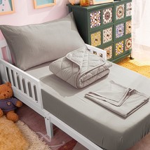 4 Piece Ultra Soft And Breathable Toddler Bedding Set, Microfiber Crib Sheet Set - £41.43 GBP