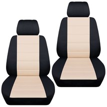 Front set car seat covers fits Ford Edge 2007-2020 black and sand - $72.99