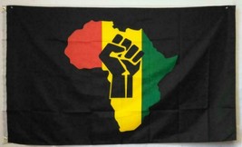 12x18 PAN AFRICA COLORS MAP BLACK LIVES MATTER FIST FLAG GROMMETS BLACK PANTHER - £14.08 GBP