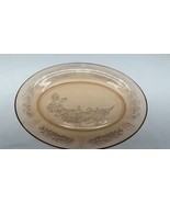 Pink Depression Glass Sharon / Cabbage Rose Oval Platter W/defect - $16.79