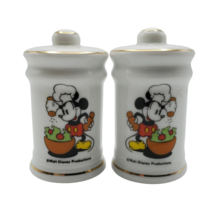 Vintage Disney&#39;s Gourmet Chef Mickey Mouse Porcelain Salt And Pepper Shakers - £13.45 GBP