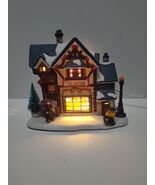 Winter Valley Porcelain Lighted House Toy Store Village w/ Horse Carriag... - $29.69