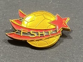 OLD ALBANIAN PIN-Football Federation of Albania-FSHF- COMMUNISM TIME - £7.95 GBP