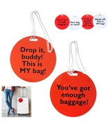4 PC Funny Luggage Tags Set Travel ID Identification Labels Baggage Bag ... - £10.97 GBP