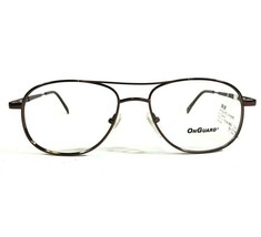 On Guard Chocolate Chrome Eyeglasses Frames Brown Aviator Full Rim 56-17-140 - £22.00 GBP