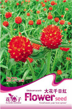 1 Pack Approx 30 Seeds Pack Gomphrena Strawberry Fields Seeds Globe Amaranth #A0 - $12.88