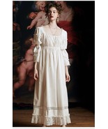 Vintage Cotton Nightgown Long White Victorian Cotton Dress Edwardian Vin... - £161.19 GBP