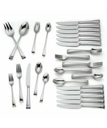 Lenox Urbane 50 Piece Flatware Set Service for 6 Banded Ends 18/10 Stain... - $150.00