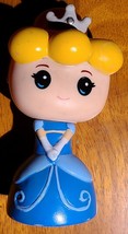 Disney Princess Cinderella Blue Ball Gown Mini Round Bubble Tube Plastic Toy  4&quot; - £7.04 GBP