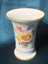 VTG Kaiser W Germany Porcelain Floral Vase 5&quot; T  &quot;Residenz SE&quot; Pattern Floral - $16.18