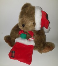 VTG America Wego 1991 Brown Teddy Bear Plush Santa Christmas 12&quot; Stuffed... - £38.84 GBP