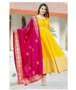 Bollywood Designer Kurti with  Dupatta Indian Bridemails  for Haldi Rasa... - $45.19