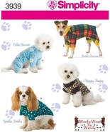 Simplicity Pajama and Coat Dog Clothing Sewing Pattern, Pet Sizes SL - $26.04