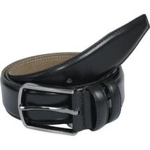 Men Black Genuine Leather Belt PIERO ROSSI Turkey Soft Full Grain #Black-B - $35.00