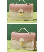 Crossbody Purse ~ 5.1" x 7.3" ~ Floral ~ Embroidered Pattern ~ Pink & Ivory - $644.17 MXN Crossbody Purse ~ 5.1" x 7.3" ~ Floral ~ Embroidered Pattern ~ Pink & Ivory - $644.17 MXN