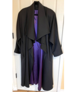 Elegant Black Full Length Womens Coat Art to Wear Bohemian Flowing Lagen... - $1,821.75 MXN