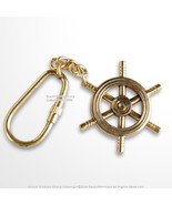 Handmade Brass Maritime Ship Navigation Wheel Keychain Keyring Nautical ... - £7.03 GBP