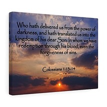 Express Your Love Gifts Scripture Canvas Into The Kingdom of His Dear Son Coloss - £111.71 GBP