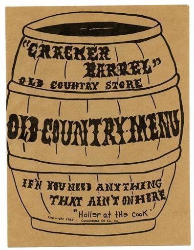 Primary image for Cracker Barrel Old Country Menu 1969 If'n You Need Anything Holler at the Cook 