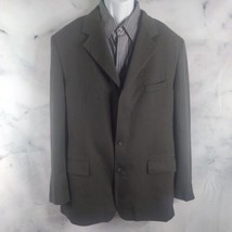 Vintage Yorkshire Square Mens 44L Dark Green  Wool Blazer Sport Coat Sui... - $19.28