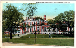 Administration Building Lincoln Park Chicago Illinois Postcard Posted 1928 - £5.48 GBP