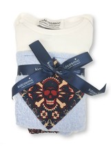 KidCosmic Boys Skull Shirt Pants 12 m Blue Long Sleeve Baby Set Soft Made in USA - £14.82 GBP