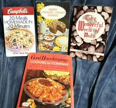 Cookbooks Lot of 4 Bakers Choc Good Hkpg Nuts Vtg PB 1960s-90s - £9.80 GBP