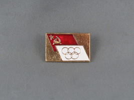 Vintage Soviet Olympic Pin - Moscow 1980 Team USSR - Stamped Pin  - $19.00