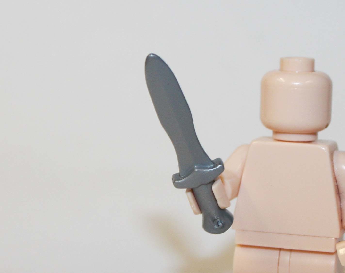 Dagger Knife Silver Weapon Blocks Minifigures - $1.47