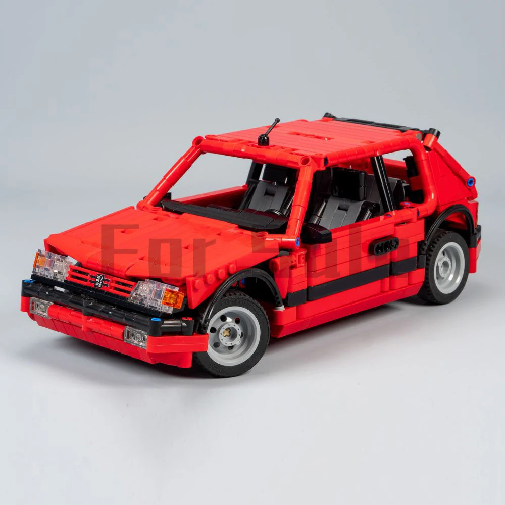 109517 nico71 peugeot 205 gti red edition 985pcs domestic building blocks toy model car thumb200