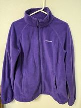 Columbia Jacket Womens XL Purple Full Zip Long Sleeve Fleece Outdoor Hiking - $16.96
