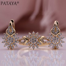 PATAYA New 585 Rose Gold Color Women Fashion Jewelry Set Wedding Gift MiWax Inla - £26.29 GBP