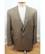 Jos A Bank 44R Gold Brown Houndstooth Silk Wool Gordon Sport Coat Jacket - £39.61 GBP