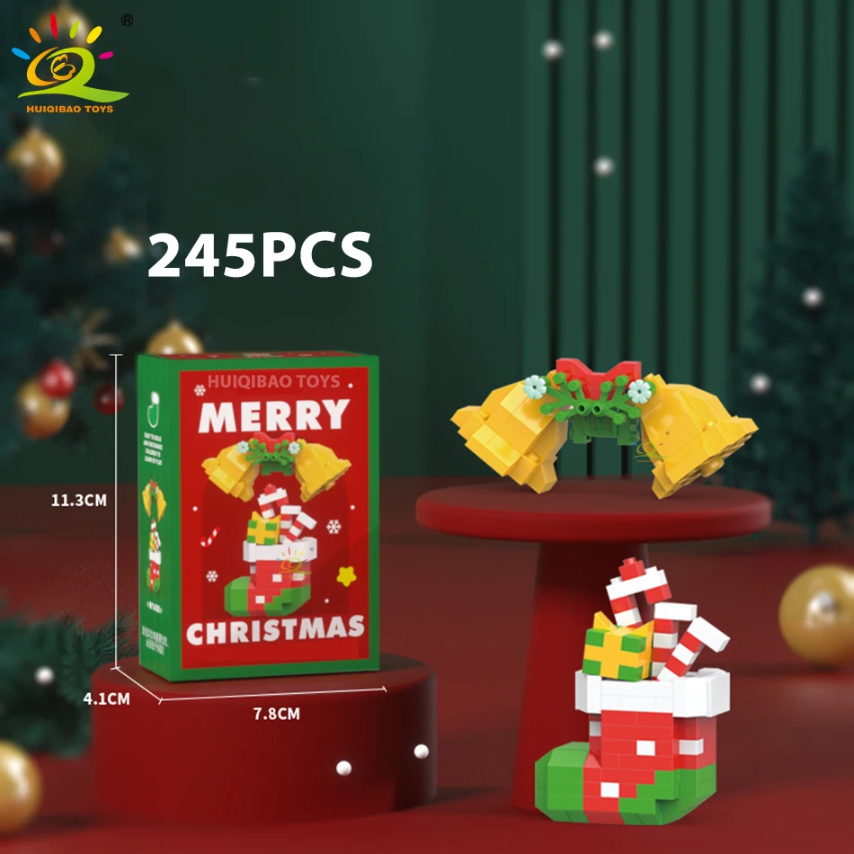 HUIQIBAO MOC Christmas Bell Tree Santa Claus Mirco Building Blocks -with box - $16.16