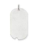 14K White Gold Dog Tag Oval Charm 3.751 grams Jewerly 33m... - $399.75