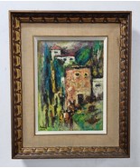 Fine Listed Yehuda Rodan Oil Painting /Canvas, Figures in Landscape, 33 ... - €313,05 EUR