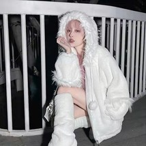 Fairy Grunge Coat Women Y2k Aesthetic Tops Hooded Zipper Jackets Vintage Egirl C - £39.96 GBP