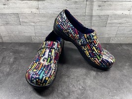 Klogs Clogs Women 9.5M Mission Shoes Multicolor Patent Comfort Work Nursing - $27.54