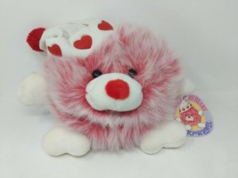 Commonwealth Snowball Pink Heart Puffball Plush VTG 90s 1990s Cute Christmas - £27.57 GBP