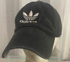 Vintage Faded Black Adidas Clasp Type Adjustable Baseball Type Hat - $8.90