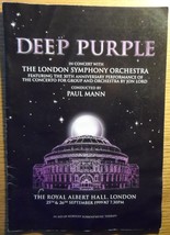 Deep Purple 1999 Official Tour Program 16pg London Symphony Orchestra 30... - £19.51 GBP