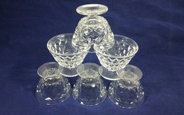 Vintage Fostoria American Clear Pressed Glass 3 1/8&quot; Footed Sundae Glasses (6) - £47.89 GBP