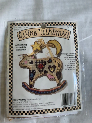 Wire Whimsy Cow Whimsy counted cross stitch kit - New - $8.87