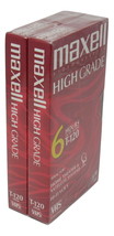 Maxell High Grade 6 Hour T-120 Blank VHS Sealed Tapes 2 Pack - £10.45 GBP