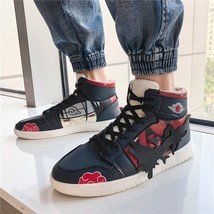 Anime Shoes Men Leather High Top Sneakers Sasuke Itachi Cosplay  Vulcanized Shoe - £40.33 GBP