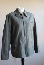 Vtg Evan Picone 12 Olive Green Worsted Wool Blend Zip-Front Jacket Coat - £31.38 GBP