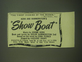 1946 Show Boat Musical Ad - The finest evening of the season - £14.54 GBP
